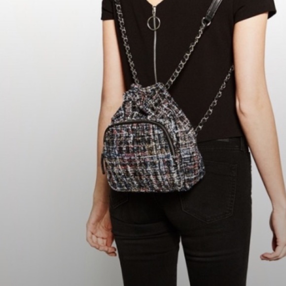 Zara Tweed Mini Backpack - Picture 5 of 5